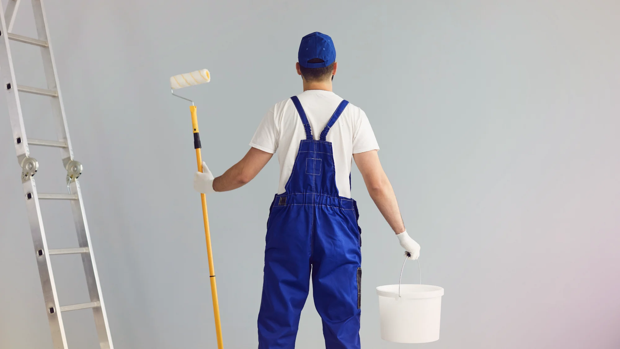 Professional painting company team working on an Annapolis home
